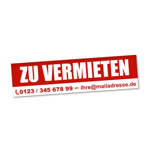 Vermieten magnetschild auto - zu,